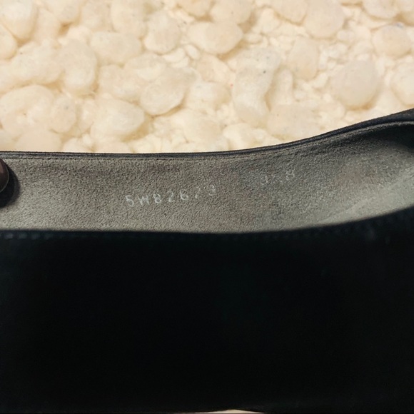 Stuart Weitzman || Black Suede Square Toe Block Heels 9.5 B - Picture 8 of 10